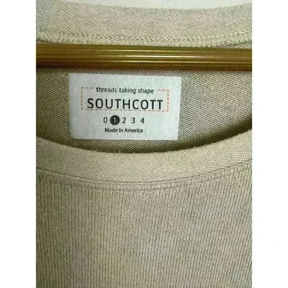 SOUTHCOTT Cream Oatmeal Color Long Sleeve Shirt Women S Very Soft Tunic Crew - Picture 3 of 11